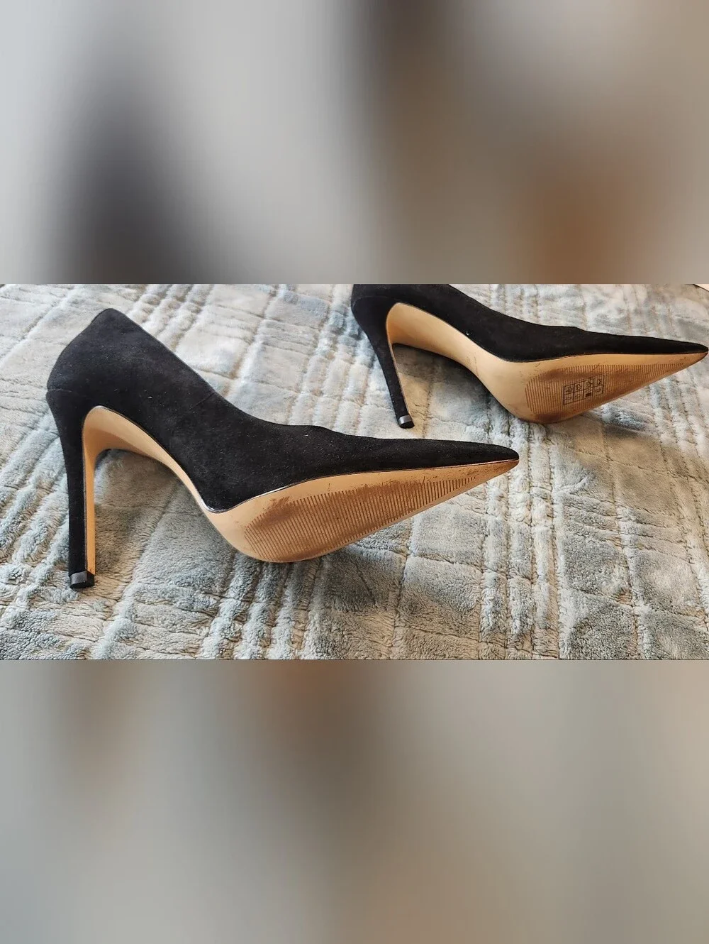 Michael Kors Elyse Black Pointed-Toe Suede High Heel Stiletto Pumps, 6M